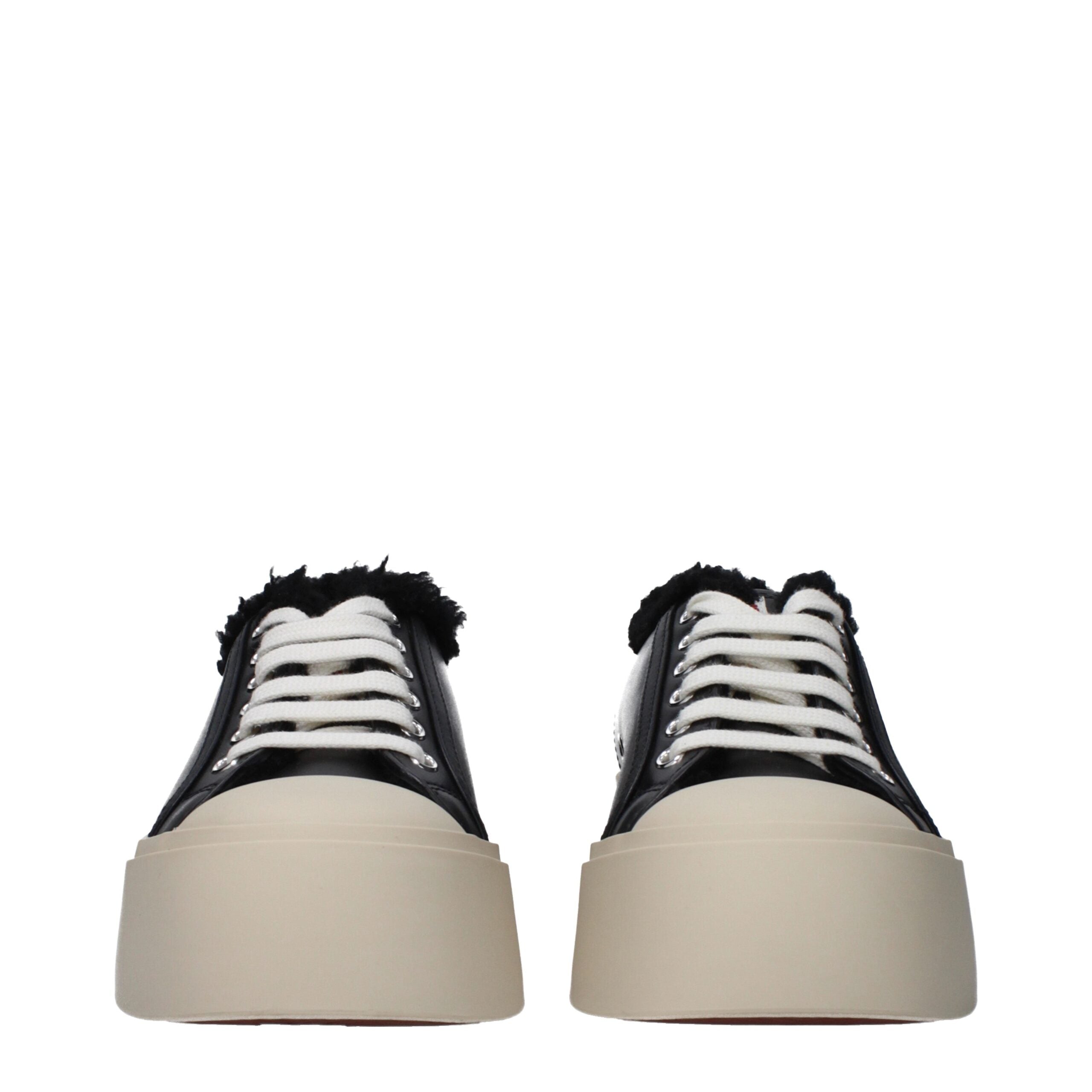 Ογκώδη Sneakers Marni από Μαύρο Δέρμα