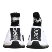 Dolce & Gabbana White Black Sorrento Socks Sneakers Shoes