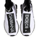 Dolce & Gabbana Λευκά Μαύρα Sorrento Socks Sneakers Παπούτσια