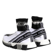 Dolce & Gabbana White Black Sorrento Socks Sneakers Shoes
