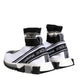 Dolce & Gabbana Λευκά Μαύρα Sorrento Socks Sneakers Παπούτσια