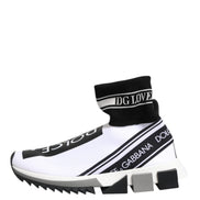 Dolce & Gabbana White Black Sorrento Socks Sneakers Shoes