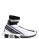 Dolce & Gabbana Λευκά Μαύρα Sorrento Socks Sneakers Παπούτσια