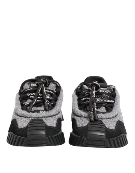 Dolce & Gabbana Black Gray NS1 Low Top Sneakers Shoes
