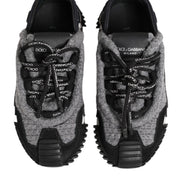 Dolce & Gabbana Black Gray NS1 Low Top Sneakers Shoes