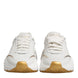 Dolce & Gabbana White Gold DAYMASTER Leather Sneakers Shoes
