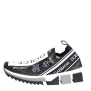 Dolce & Gabbana Black White Sorrento Low Top Sneakers Shoes