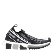 Dolce & Gabbana Black White Sorrento Low Top Sneakers Shoes