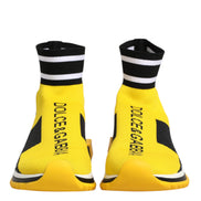 Dolce & Gabbana Yellow Black Sorrento Socks Sneakers Shoes