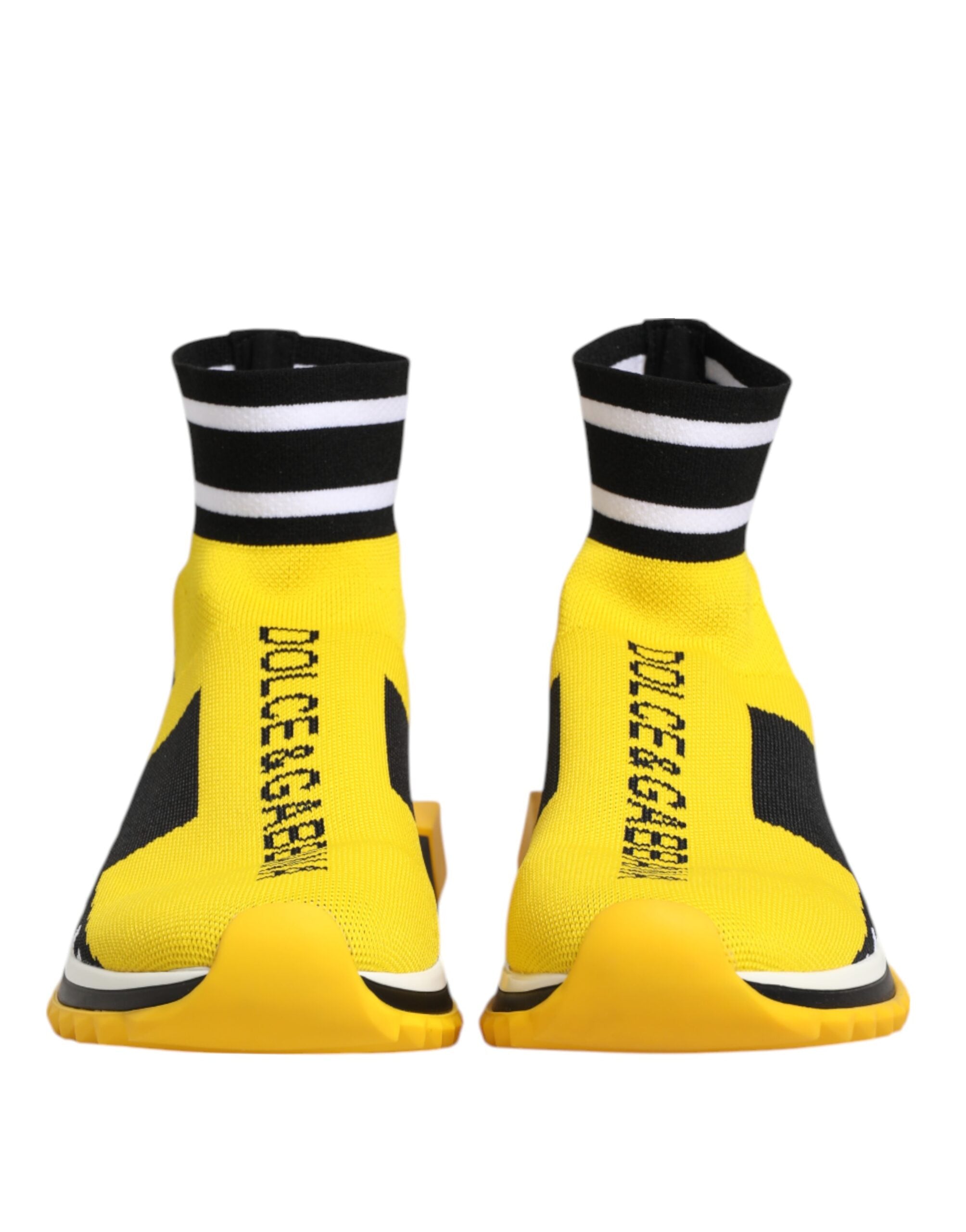 Dolce & Gabbana Κίτρινα Μαύρα Παπούτσια Sneakers Sorrento Socks