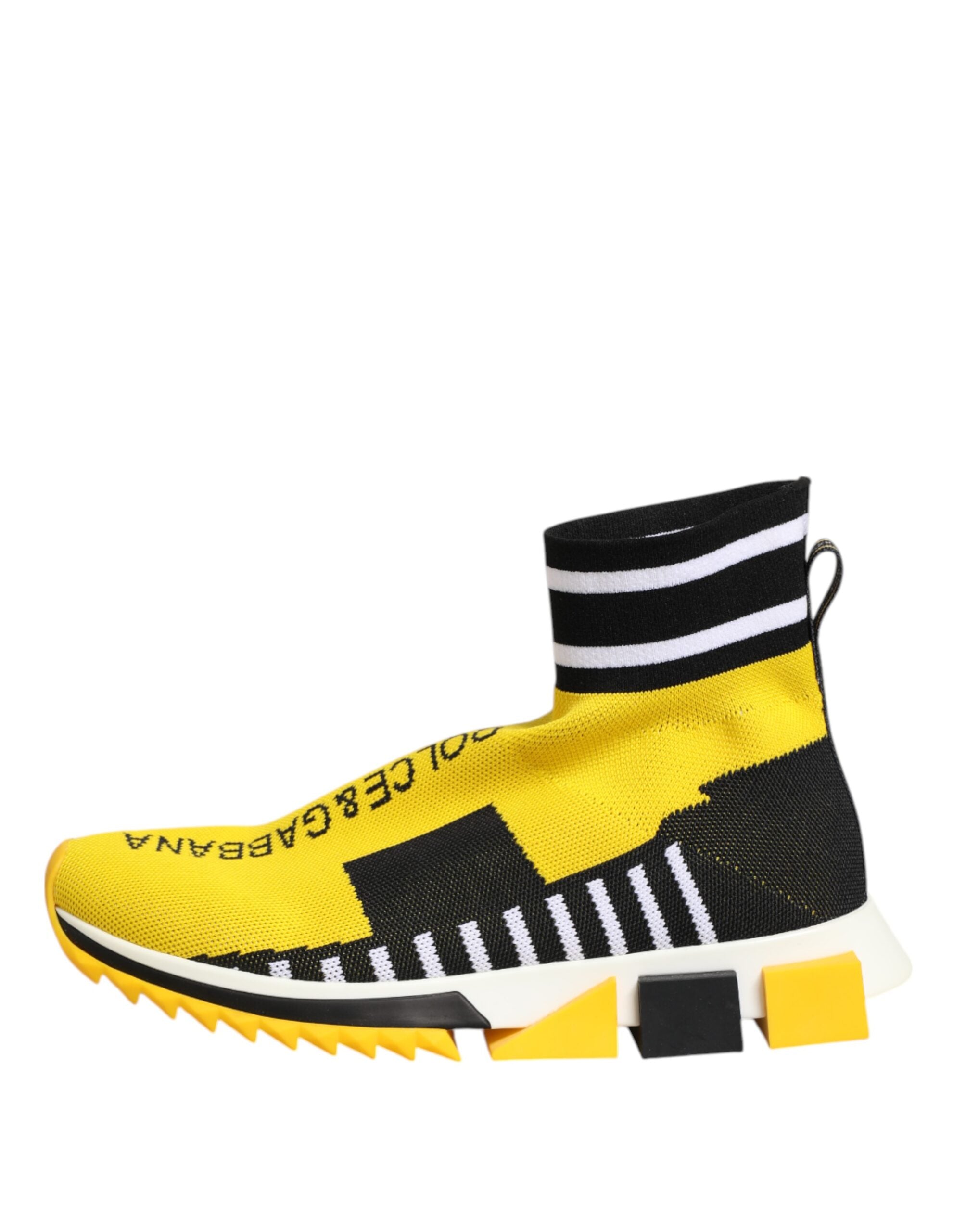 Dolce & Gabbana Κίτρινα Μαύρα Παπούτσια Sneakers Sorrento Socks