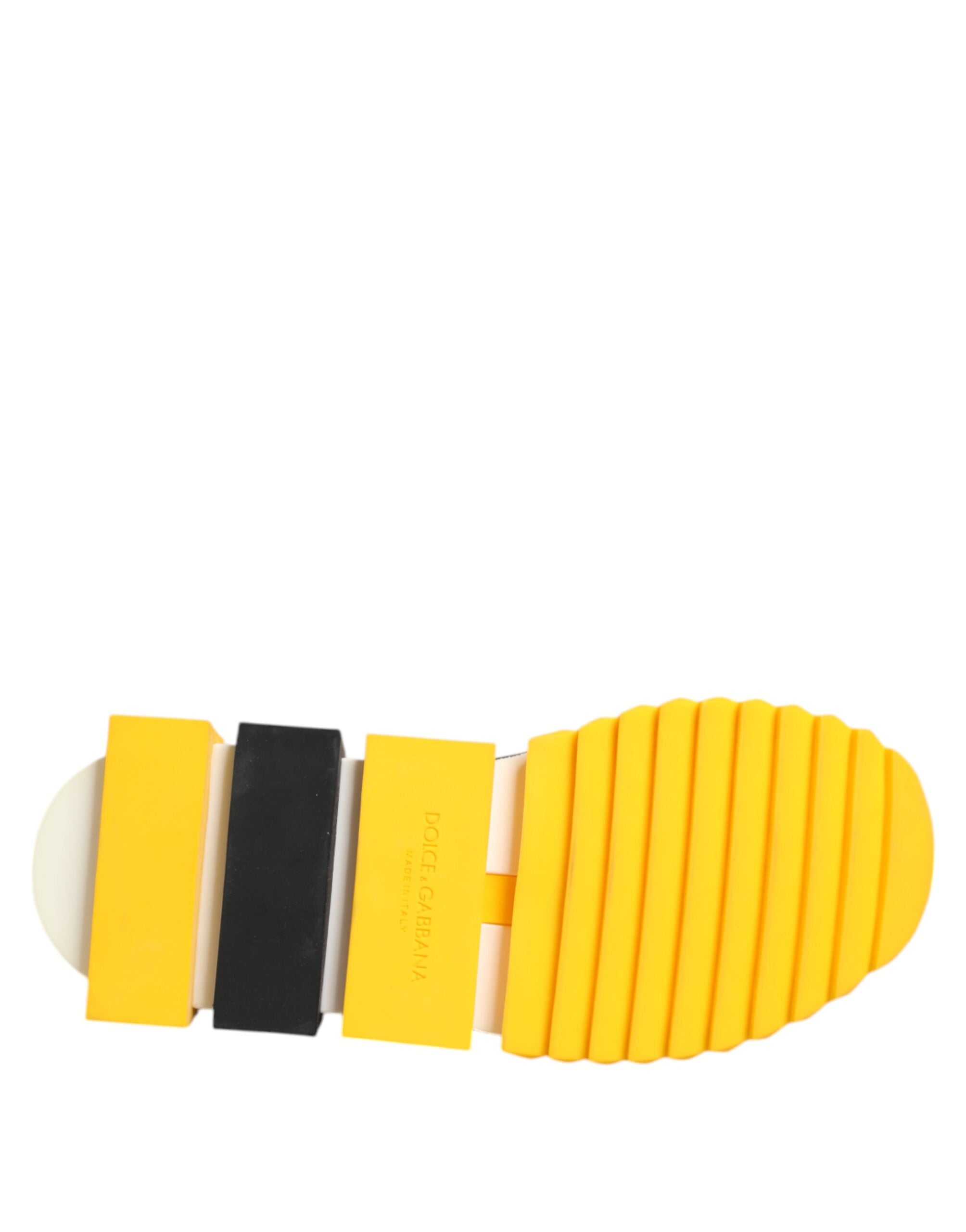 Dolce & Gabbana Κίτρινα Μαύρα Παπούτσια Sneakers Sorrento Socks