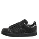 Dolce & Gabbana Black Floral Lace Low Top Sneakers Shoes