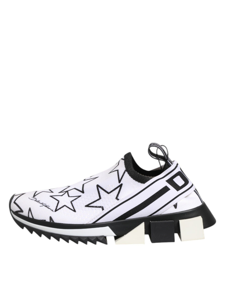 Dolce & Gabbana White Stars Sorrento Low Top Sneakers Shoes