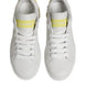 Dolce & Gabbana White Yellow Leather Low Top Sneakers Shoes