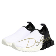 Dolce & Gabbana White Black Low Top Sorrento Sneakers Shoes