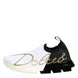 Dolce & Gabbana White Black Low Top Sorrento Sneakers Shoes
