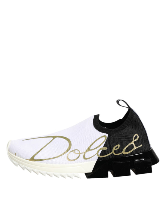 Dolce & Gabbana Λευκά Μαύρα Sneakers Παπούτσια Sorrento Χαμηλά