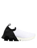 Dolce & Gabbana White Black Low Top Sorrento Sneakers Shoes