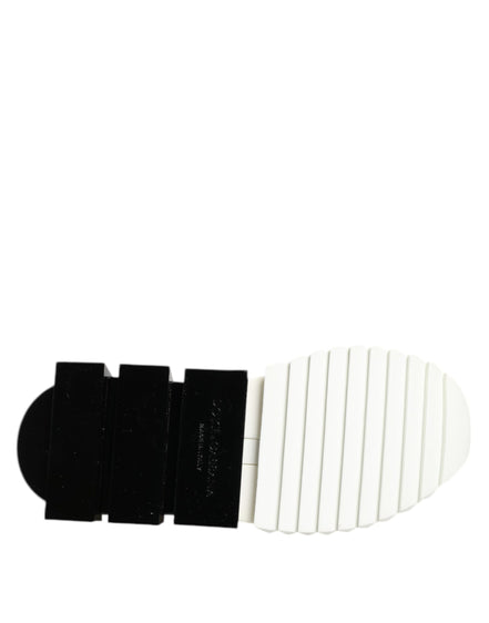 Dolce & Gabbana White Black Low Top Sorrento Sneakers Shoes
