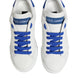 Dolce & Gabbana White Blue Leather Low Top Sneakers Shoes