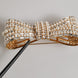 Dolce & Gabbana Gold Tone Brass Bow Crystal Faux Pearl Embellished Brooch