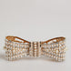 Dolce & Gabbana Gold Tone Brass Bow Crystal Faux Pearl Embellished Brooch