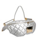 Dolce & Gabbana Silver Quilted Filled Crossbody Shoulder Bag SICILY Bag
