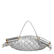 Dolce & Gabbana Silver Quilted Filled Crossbody Shoulder Bag SICILY Bag