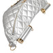Dolce & Gabbana Silver Quilted Filled Crossbody Shoulder Bag SICILY Bag