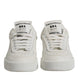 Dolce & Gabbana White Miami Leather Low Top Sneakers Shoes