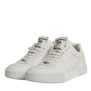 Dolce & Gabbana White Miami Leather Low Top Sneakers Shoes