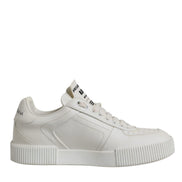 Dolce & Gabbana White Miami Leather Low Top Sneakers Shoes