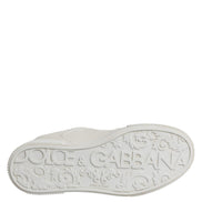 Dolce & Gabbana White Miami Leather Low Top Sneakers Shoes