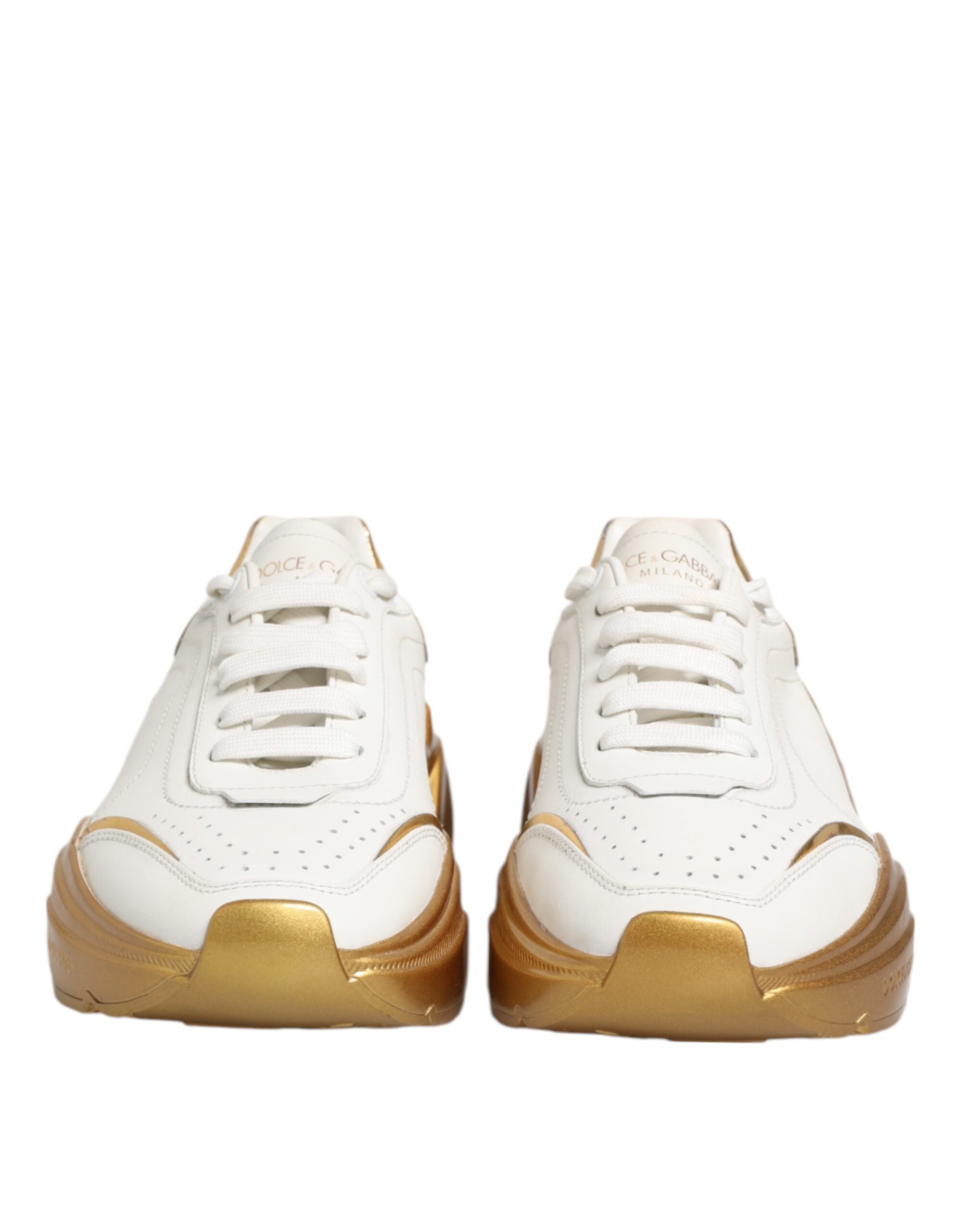 Γυναικεία Παπούτσια Sneakers Dolce & Gabbana Λευκόχρυσα Δερμάτινα DAYMASTER