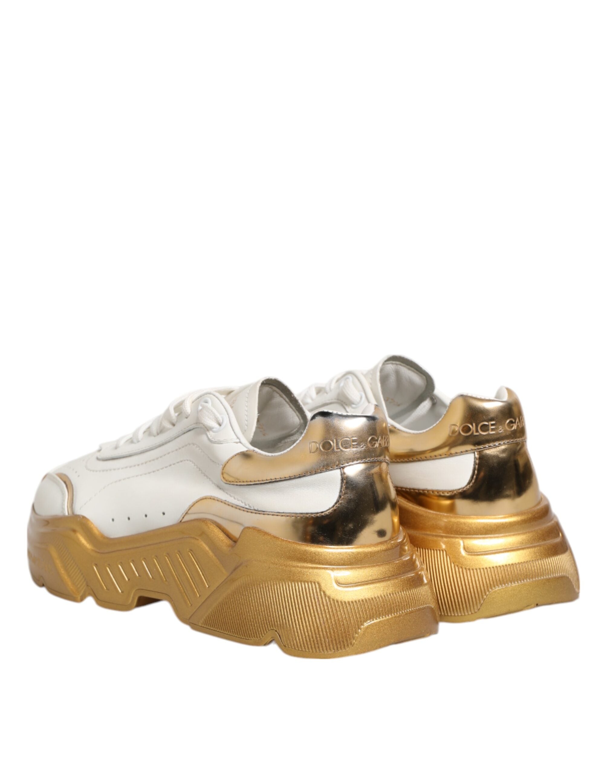 Γυναικεία Παπούτσια Sneakers Dolce & Gabbana Λευκόχρυσα Δερμάτινα DAYMASTER