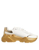 Γυναικεία Παπούτσια Sneakers Dolce & Gabbana Λευκόχρυσα Δερμάτινα DAYMASTER