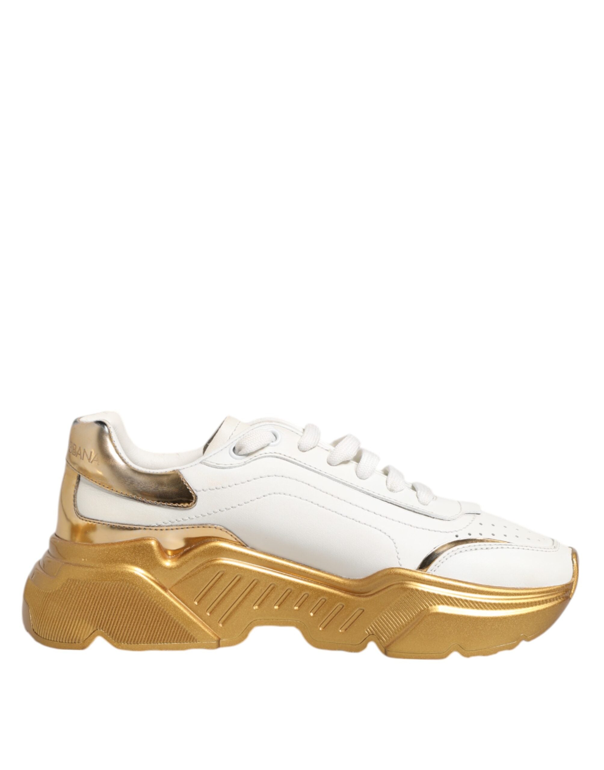 Γυναικεία Παπούτσια Sneakers Dolce & Gabbana Λευκόχρυσα Δερμάτινα DAYMASTER