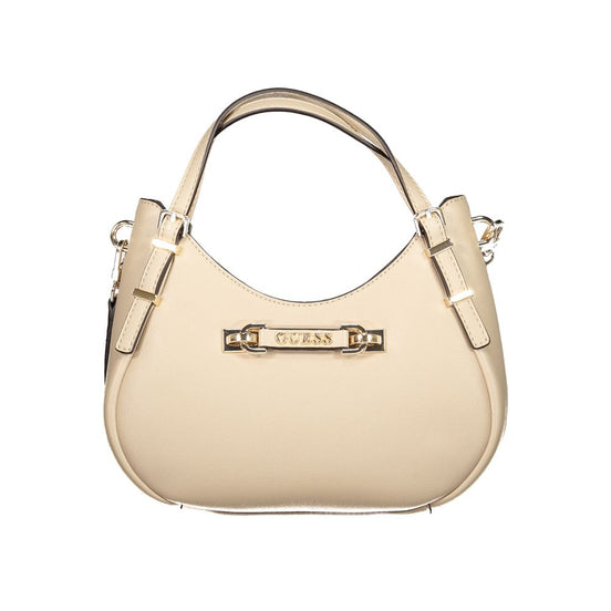 Γυναικεία τσάντα Guess Jeans Beige από πολυουρεθάνη