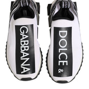 Dolce & Gabbana Black White Slip On Sorrento Sneakers Shoes