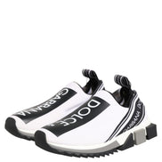 Dolce & Gabbana Black White Slip On Sorrento Sneakers Shoes