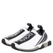 Dolce & Gabbana Black White Slip On Sorrento Sneakers Shoes