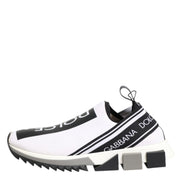 Dolce & Gabbana Black White Slip On Sorrento Sneakers Shoes
