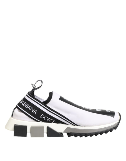 Dolce & Gabbana Μαύρα Λευκά Slip On Sorrento Αθλητικά Παπούτσια