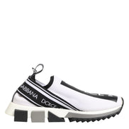 Dolce & Gabbana Black White Slip On Sorrento Sneakers Shoes