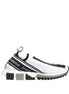 Dolce & Gabbana Black White Slip On Sorrento Sneakers Shoes