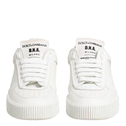 Dolce & Gabbana White Miami Leather Low Top Sneakers Shoes
