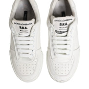 Dolce & Gabbana White Miami Leather Low Top Sneakers Shoes