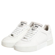 Dolce & Gabbana White Miami Leather Low Top Sneakers Shoes