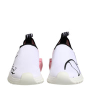 Dolce & Gabbana White Pink Low Top Sorrento Sneakers Shoes